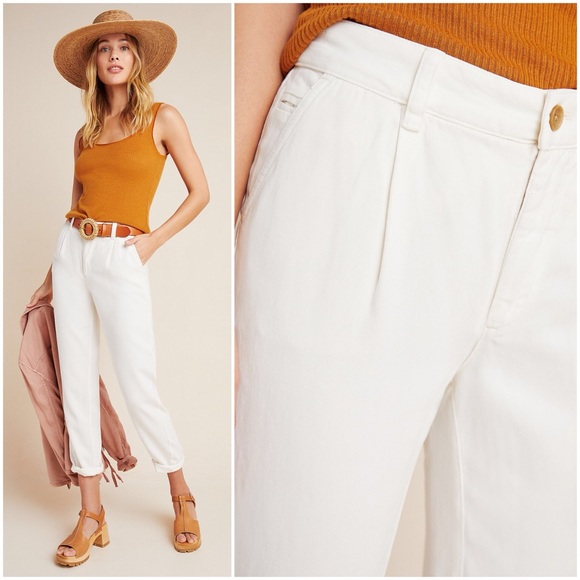 Anthropologie Pants - NWT Anthro Scout White Tapered Pant